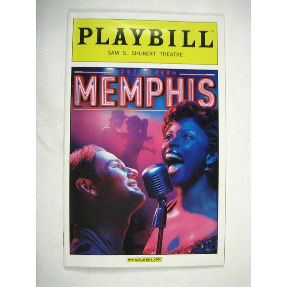 Memphis Playbill 2010 Shubert Theatre Ticket Chad Kimbell Montego Glover McGrath - Picture 2 of 11